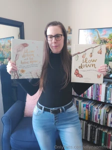Posing both naked and in jeans holding nature books my fans bought me