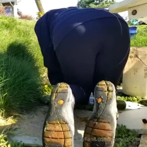 Here i am doing a little yardwork yes i know what you are doing with