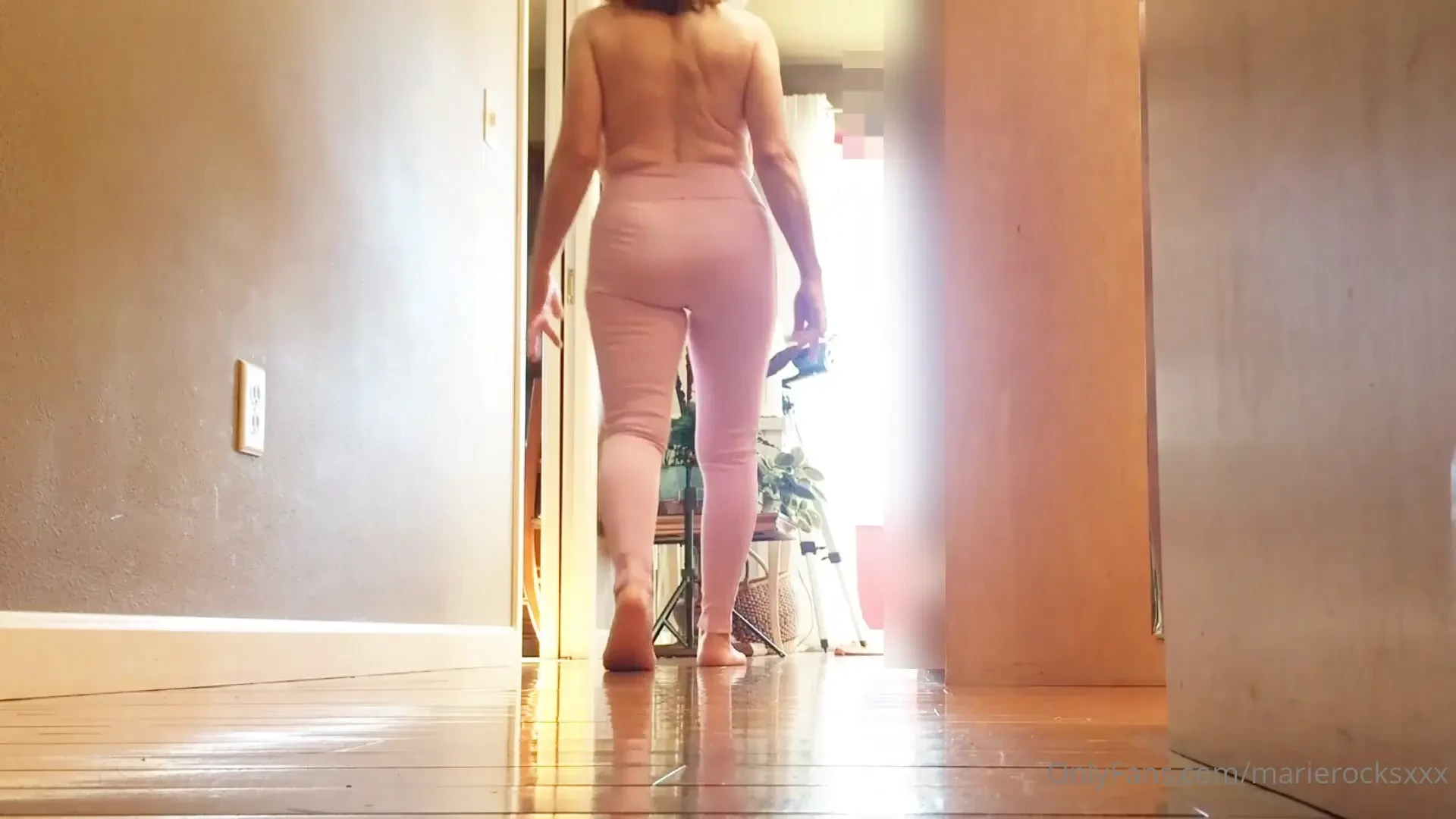 The camera catches me topless 