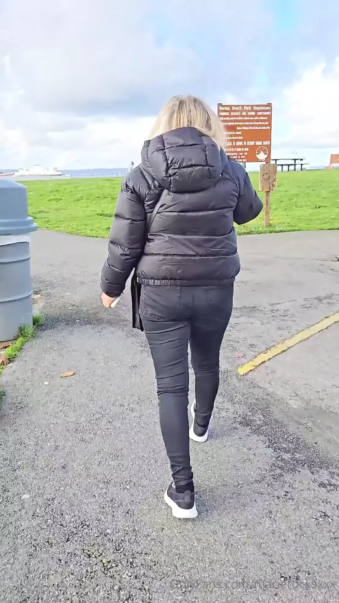 Arriving at the beach on a cool winter s day 