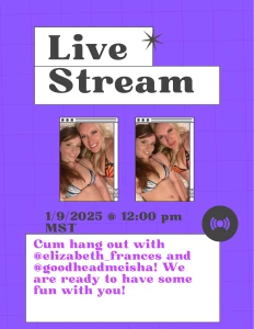 Going live with this hottie tomorrow elizabeth_frances