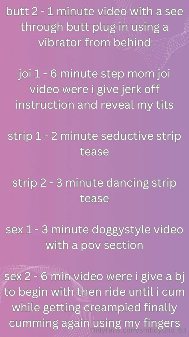 Remember to check out my menu 