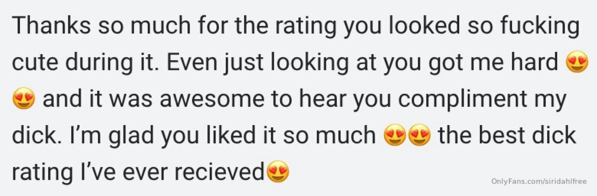 Custom ratings are a crowd favorite on siridahl 