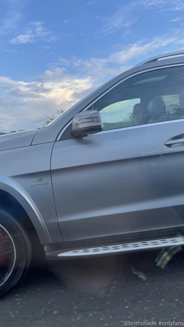 Shall i stop and take some pics topless in my new car x 