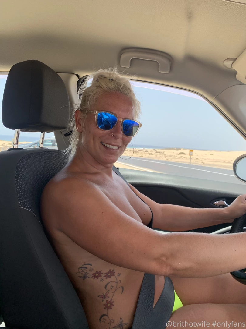 Drive home topless x x x boobs nipple tits pierced natural and feels part 2 