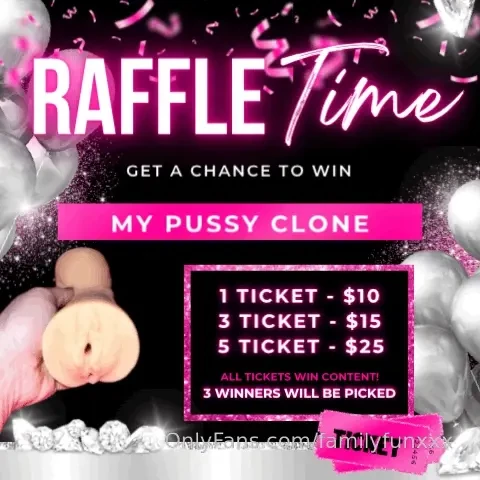 Ready to fuck my tight pussy with every ticket purchased you will 