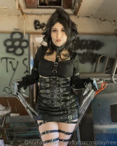 Something something sexy goth cosplay costume strappy thighs ass part 1