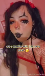 I was gonna say magic trick but idk if clowns do magic clown clowngirl