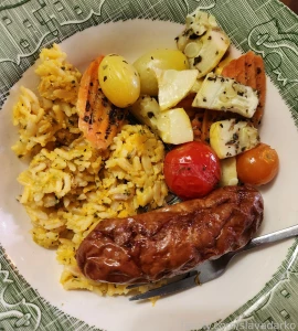 This is what i cooked today its pretty simple just chicken sausage