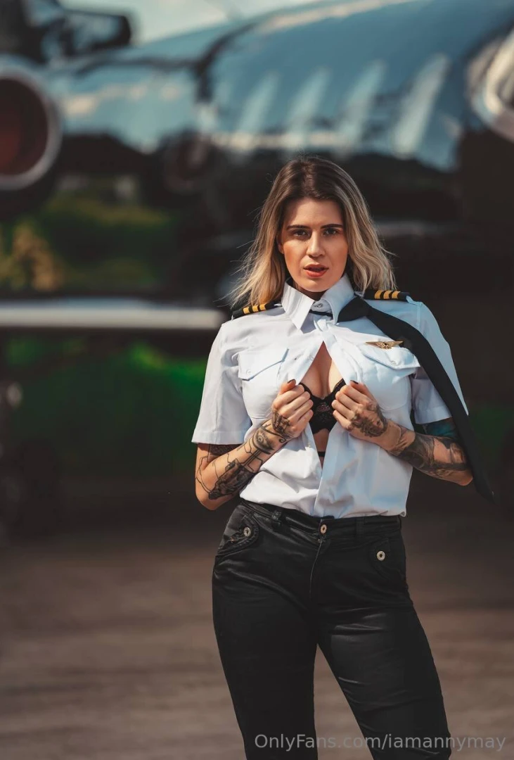 This hot pilot is ready to taken off jump on board unbuckle up and part 424 