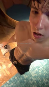 Sweaty and horny after sauna