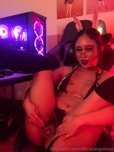 Teach this naughty bunny a lesson and pound me in my gamer chair part 3