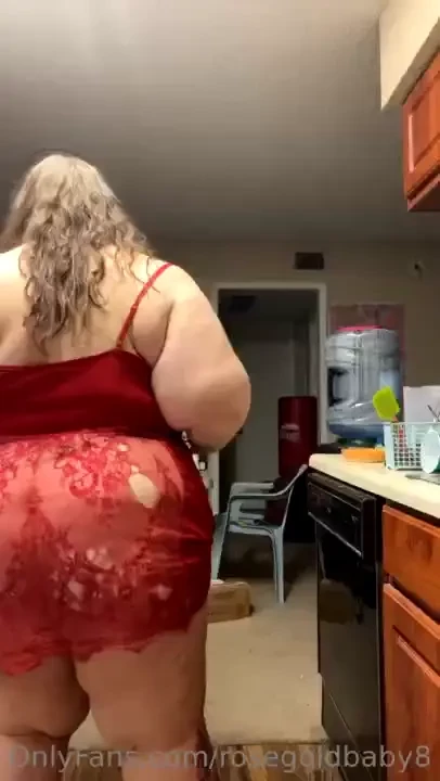 Dancing in my favorite red silk pjs 