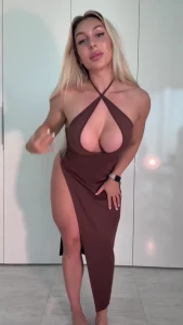 Who wants me to make a solo video in this little hot dress