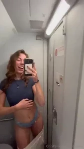 Long flights always call for a fun little trip to the bathroom and part 6