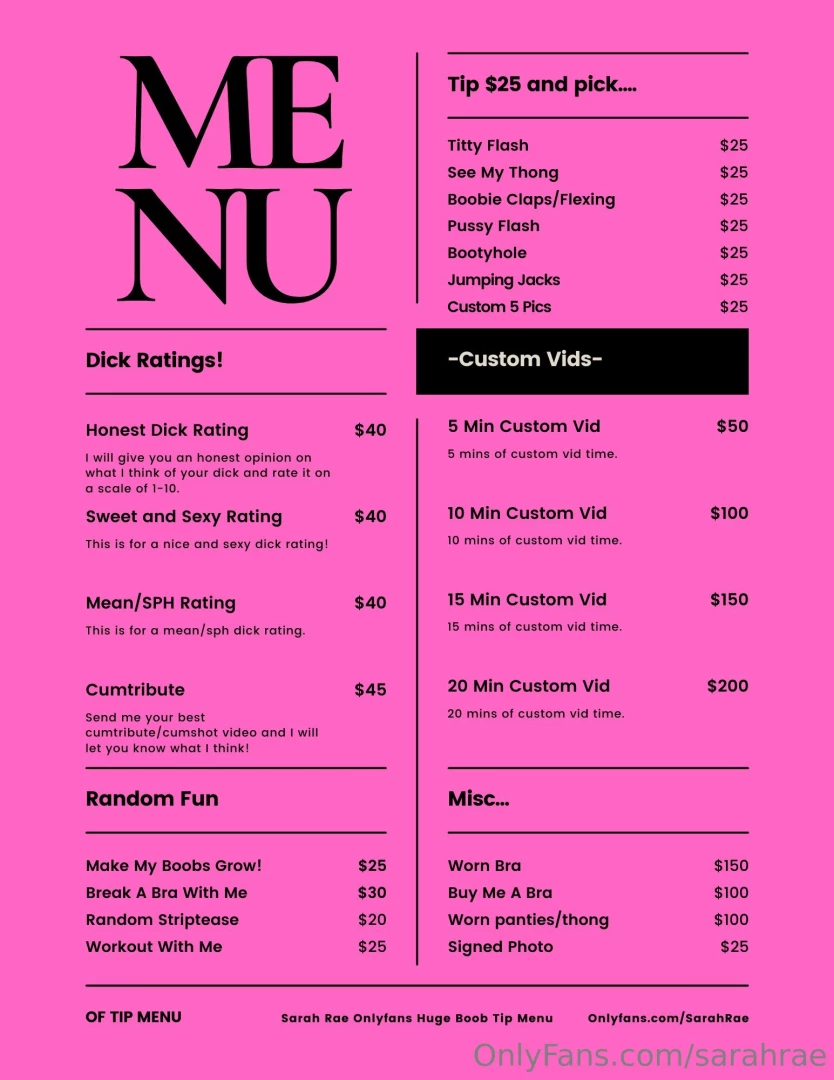 Hey guys i just finished making this new tip menu i will add it to my 