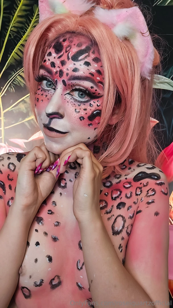 Body painting behind the scenes - pink cheetah any ideas on what body part 8 