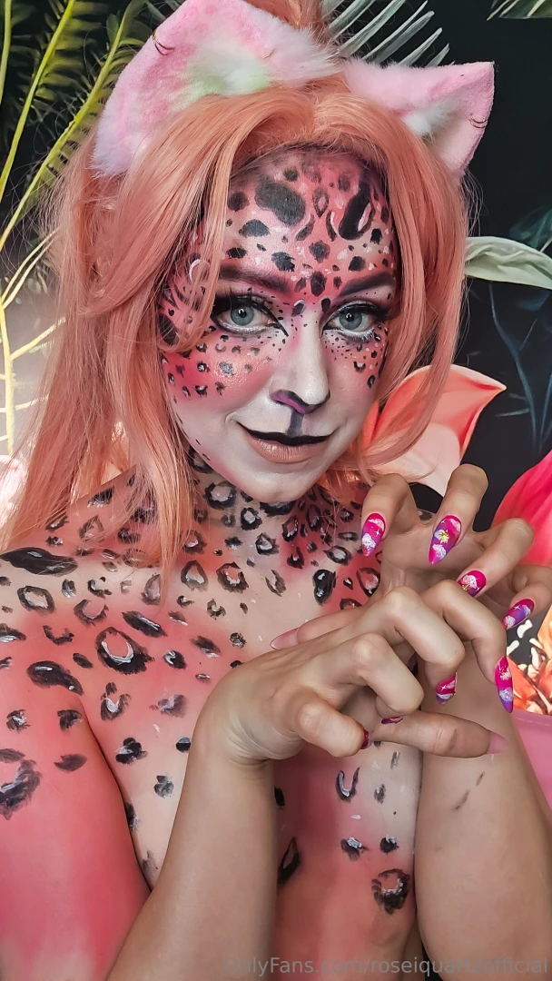 Body painting behind the scenes - pink cheetah any ideas on what body part 4 