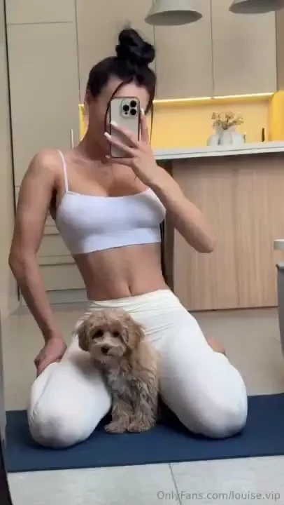 Starting the morning off with some cute puppy yoga 