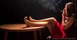 Requested smoking amp bubble gum wearing pantyhose