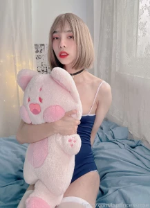 Cute submissive bottom sissy asian trans femboy swimmingsuit part 3