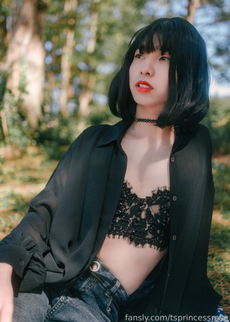 Getting some fresh air sissy asian trans femboy sfw part 2 