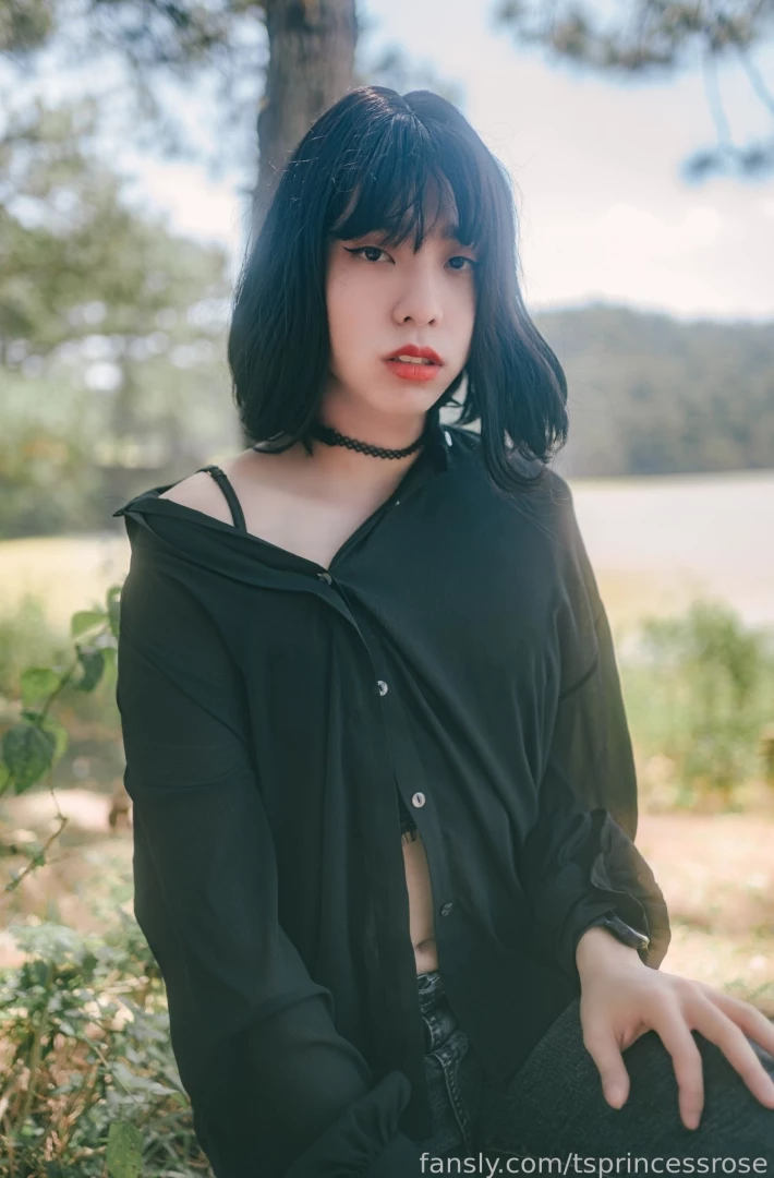 Getting some fresh air sissy asian trans femboy sfw part 1 