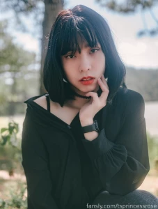 Getting some fresh air sissy asian trans femboy sfw