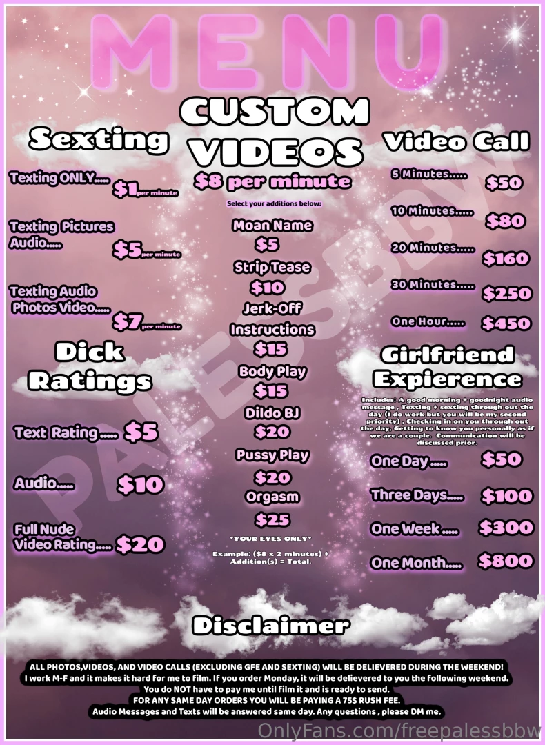 Get your custom orders in filming this weekend im always active and part 1 