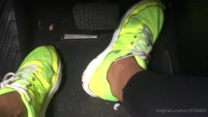 Headed home from working out at the park sneaker drive