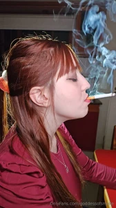 Lit in the kitchen - side view smoking there s no dark background this