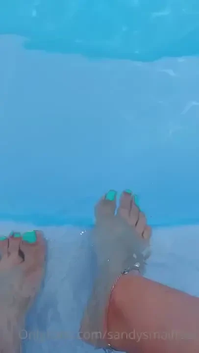 Checking the pool before pool party tonight 