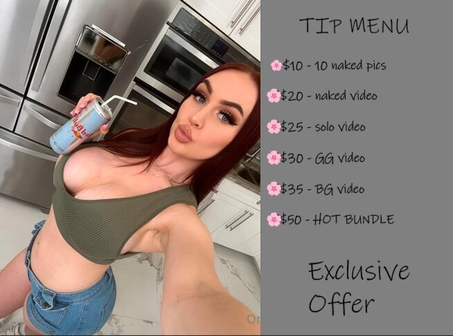 Exclusive tip menu for my loyal fans i ve got something extra special 