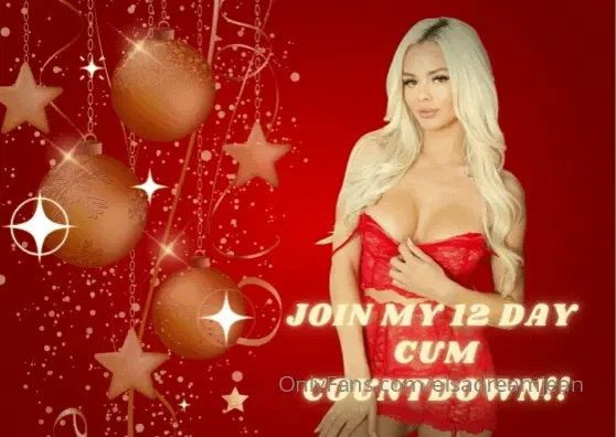 On the first day of sexmas the12 day cum countdown has started tip on 