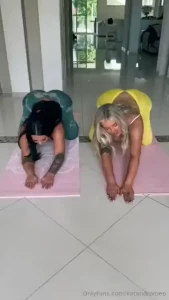 13 mins video 64 kayla east came over to do yoga and we ended up part 1
