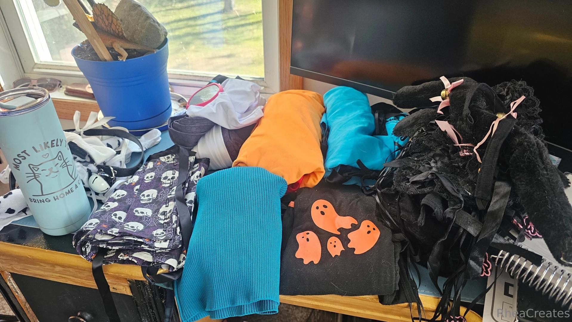 Planning some fun halloween shenanigans today of course my lil goblin 