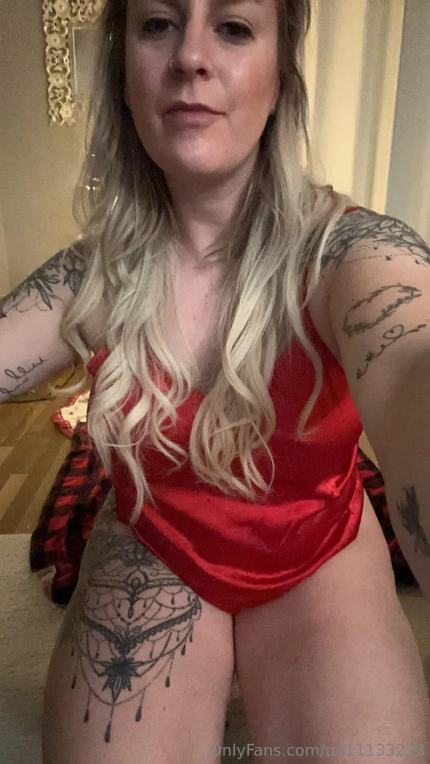 Wait til ya see what i did in this hot red silk outfit 