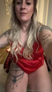 Wait til ya see what i did in this hot red silk outfit