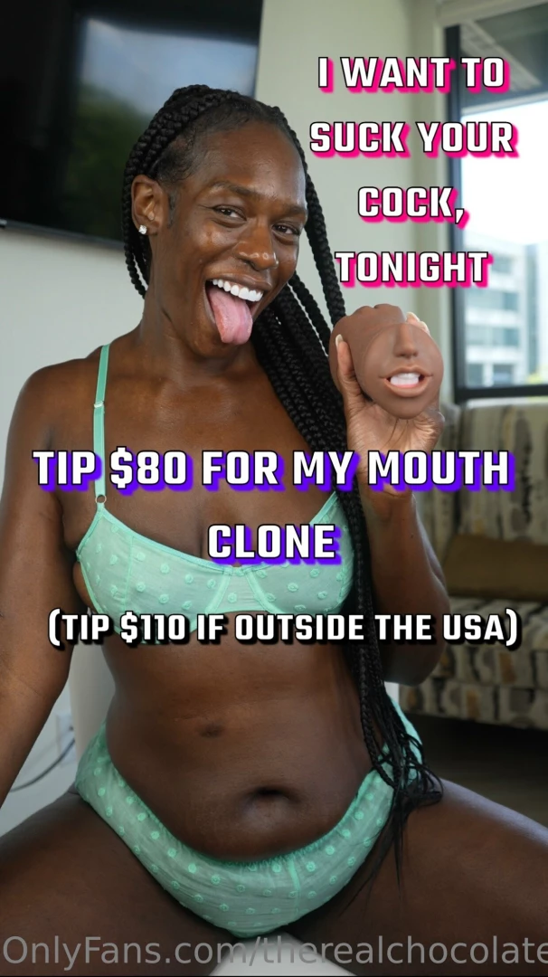 therealchocolateminnie - Experience a perfect duplicate of my mouth for only 80 dm for part 5 