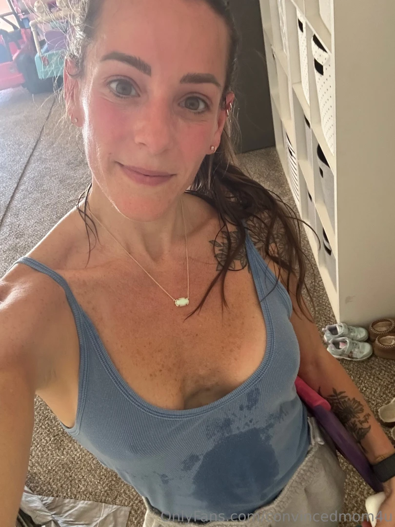 Post workout still no bra 