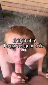 You need to stop cheating on your wife and fucking me then giving me