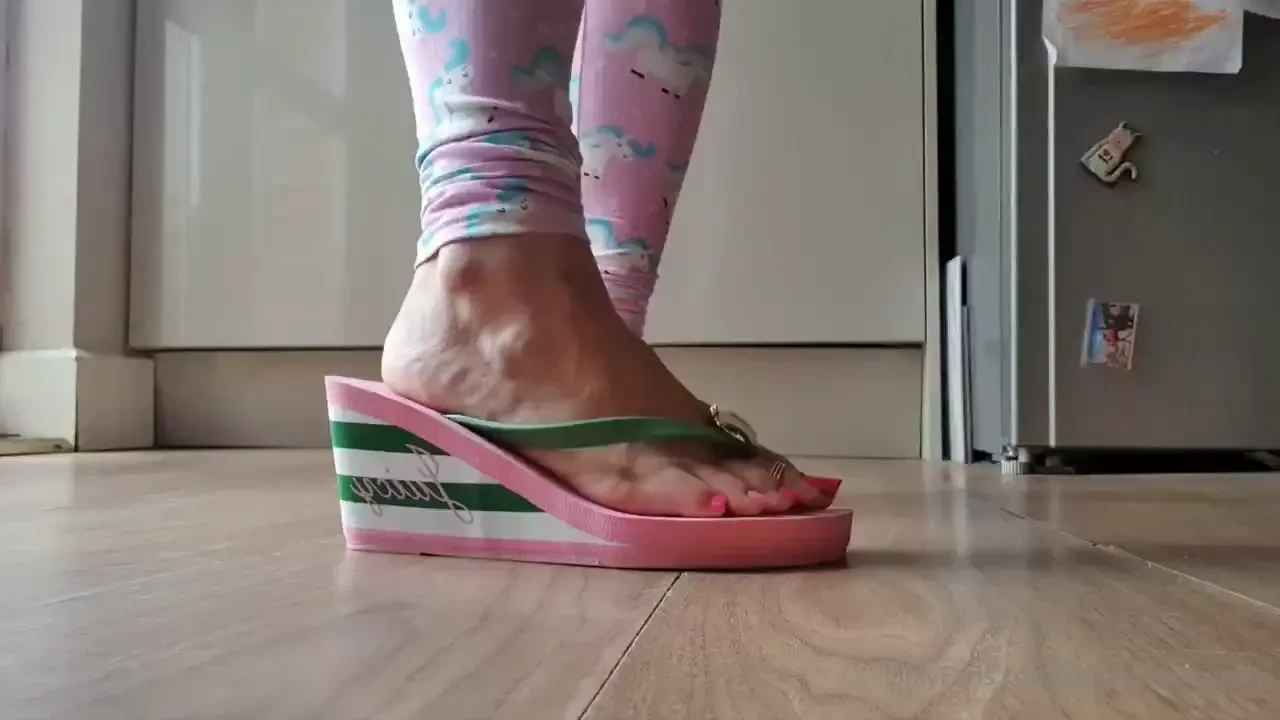 1 walking in flipflops showing off my arches heels and toes 6 part 4 