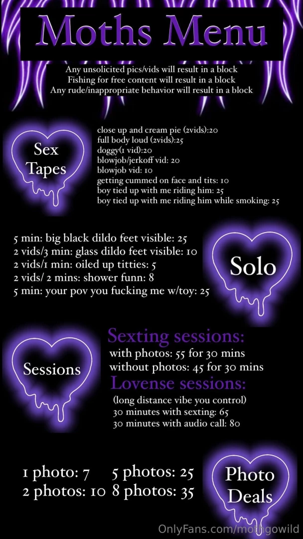 I m doing 50 off my menu for today and tomorrow hmu if you wanna buy 