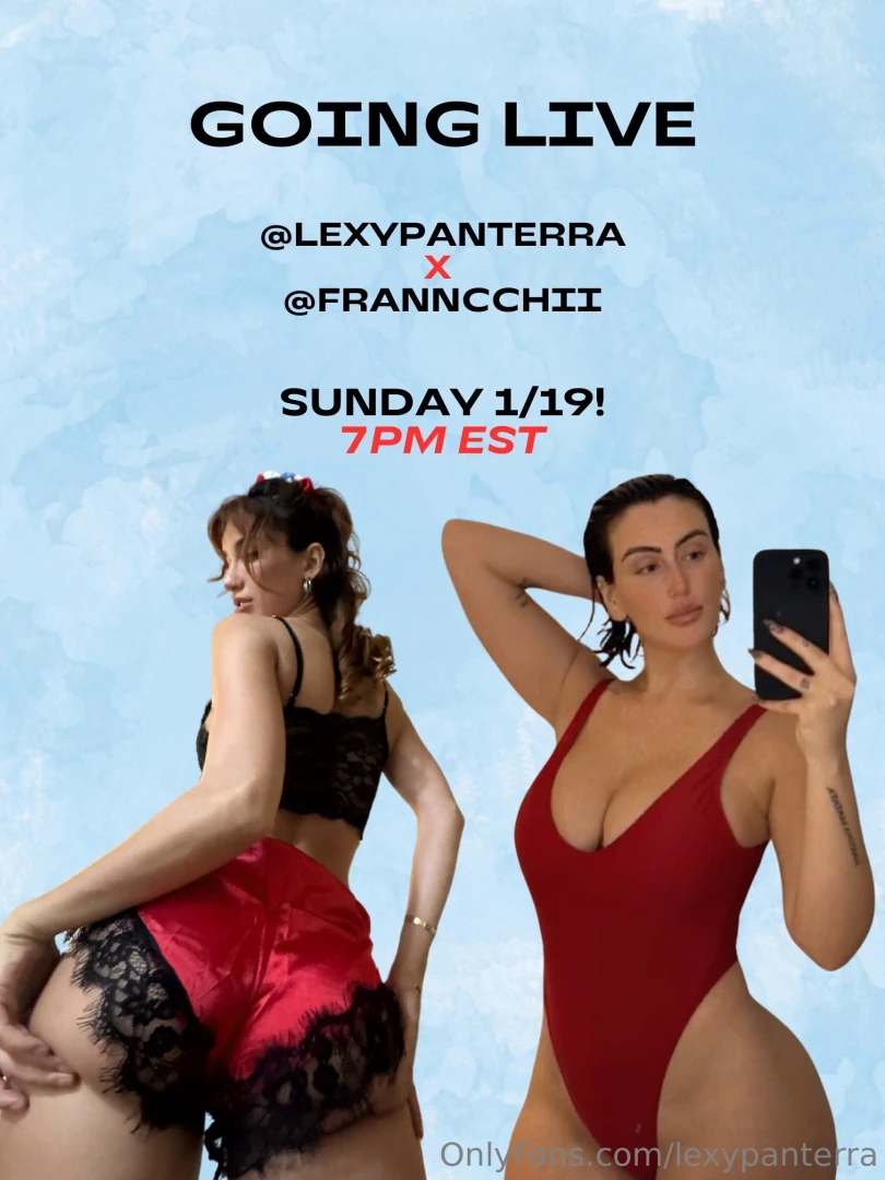 Mark your calendars i m going live with franncchii this sunday at 7pm 