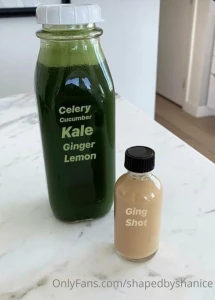I have been obsessing over these green juices and ginger shots they