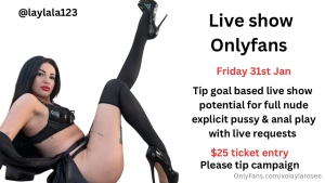 Live show on my exclusive page laylala123