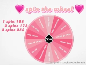 Spin the wheel available now on my main page cutiepiesade