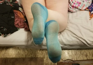 My dirty permanently stained and stinky lucky socks that s i ve worn