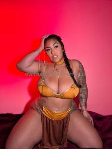 A taste of temptation served in orange lingerie