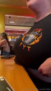 My bestie dyna_hoe throwing those big ole knockers on the table